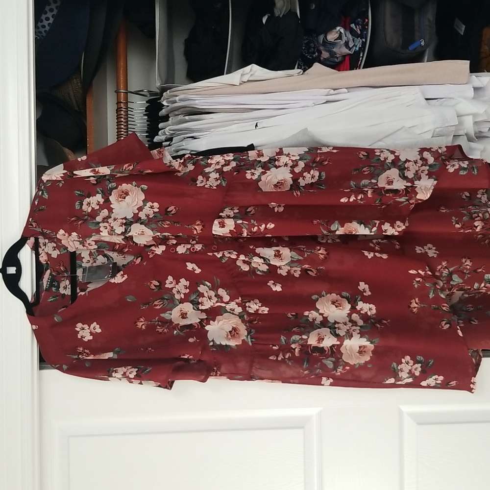 Floral chiffon tunic